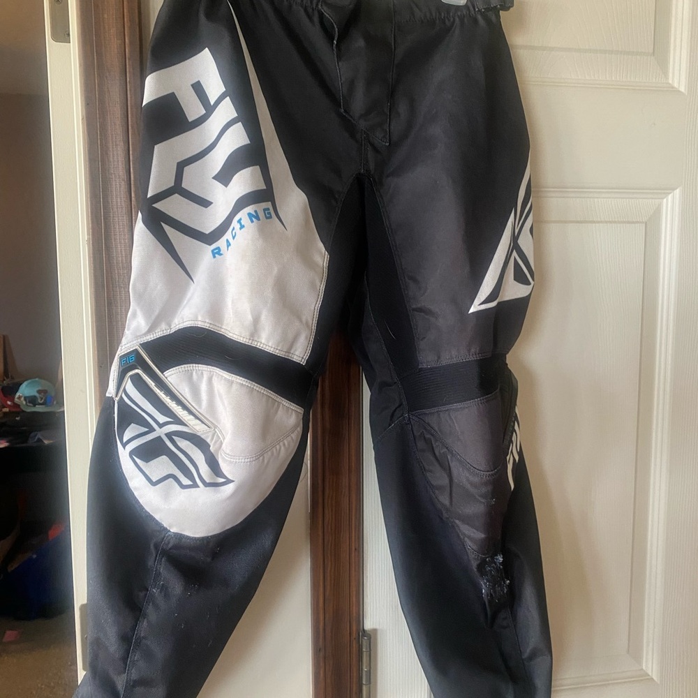 Fly Racing Black and White Pants